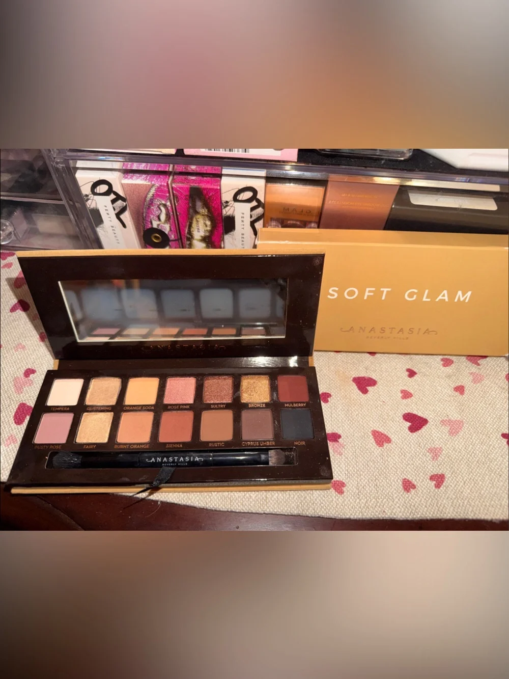 Anastasia Soft Glam Eyeshadow Palette - Warm Neutral Pink & Gold Tones